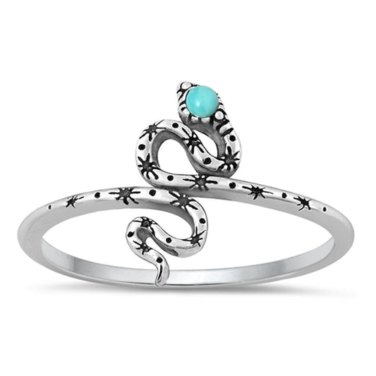 Sterling Silver Turquoise Snake Ring