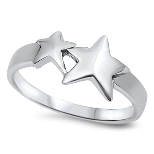 High Polish Star Cute Friendship Ring New .925 Sterling Silver Band Sizes 5-10