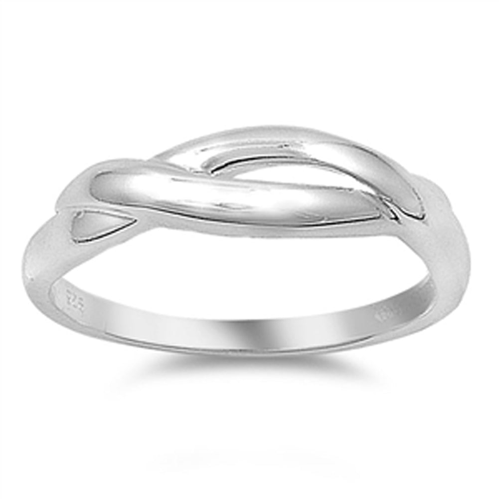 Criss Cross Infinity Love Knot Ring New .925 Sterling Silver Band Sizes 5-9