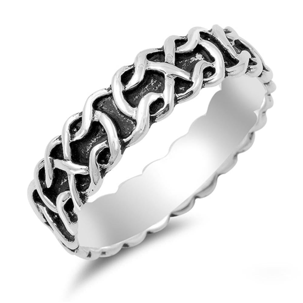 Celtic Infinity Knot Eternity Stackable Ring 925 Sterling Silver Band Sizes 5-14