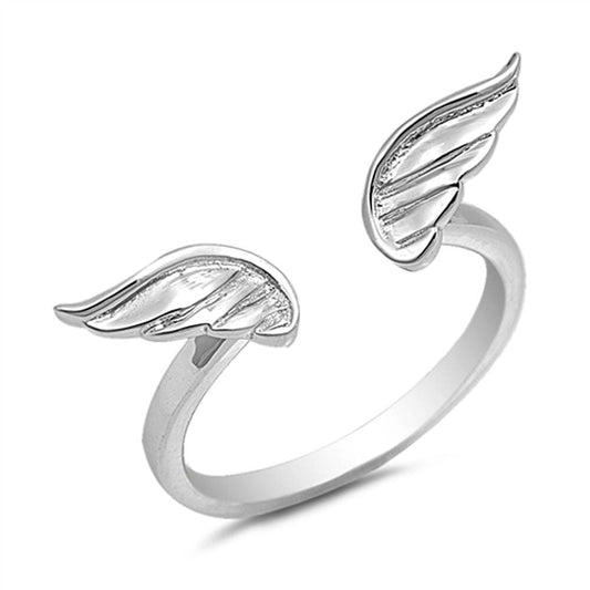 Open Wings Biker Cute Ring New .925 Sterling Silver Band Sizes 5-10