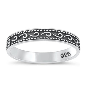 Eternity Celtic Design Wedding Ring New .925 Sterling Silver Band Sizes 4-10