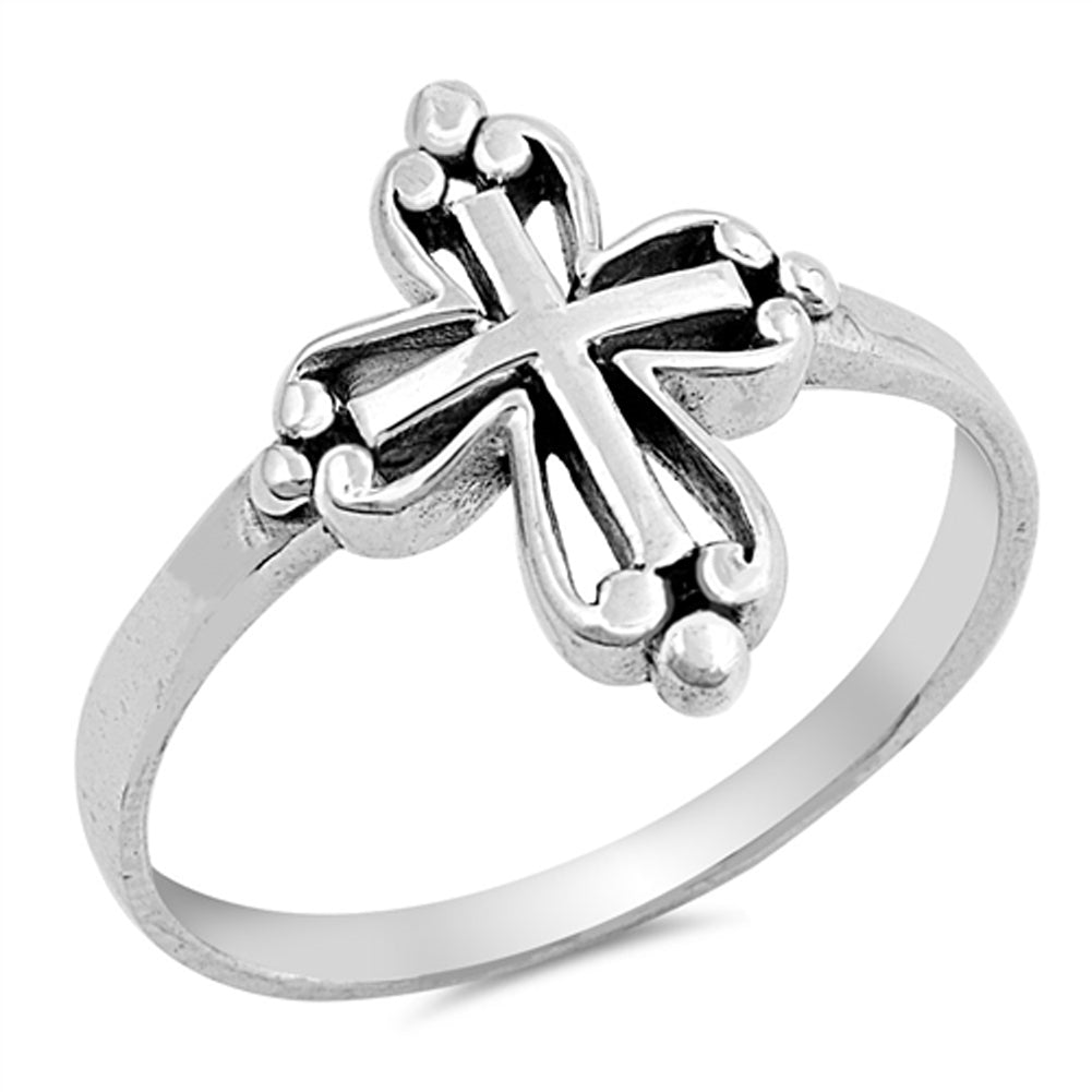 Victorian Style Wholesale Cross Ring New .925 Sterling Silver Band Sizes 4-10