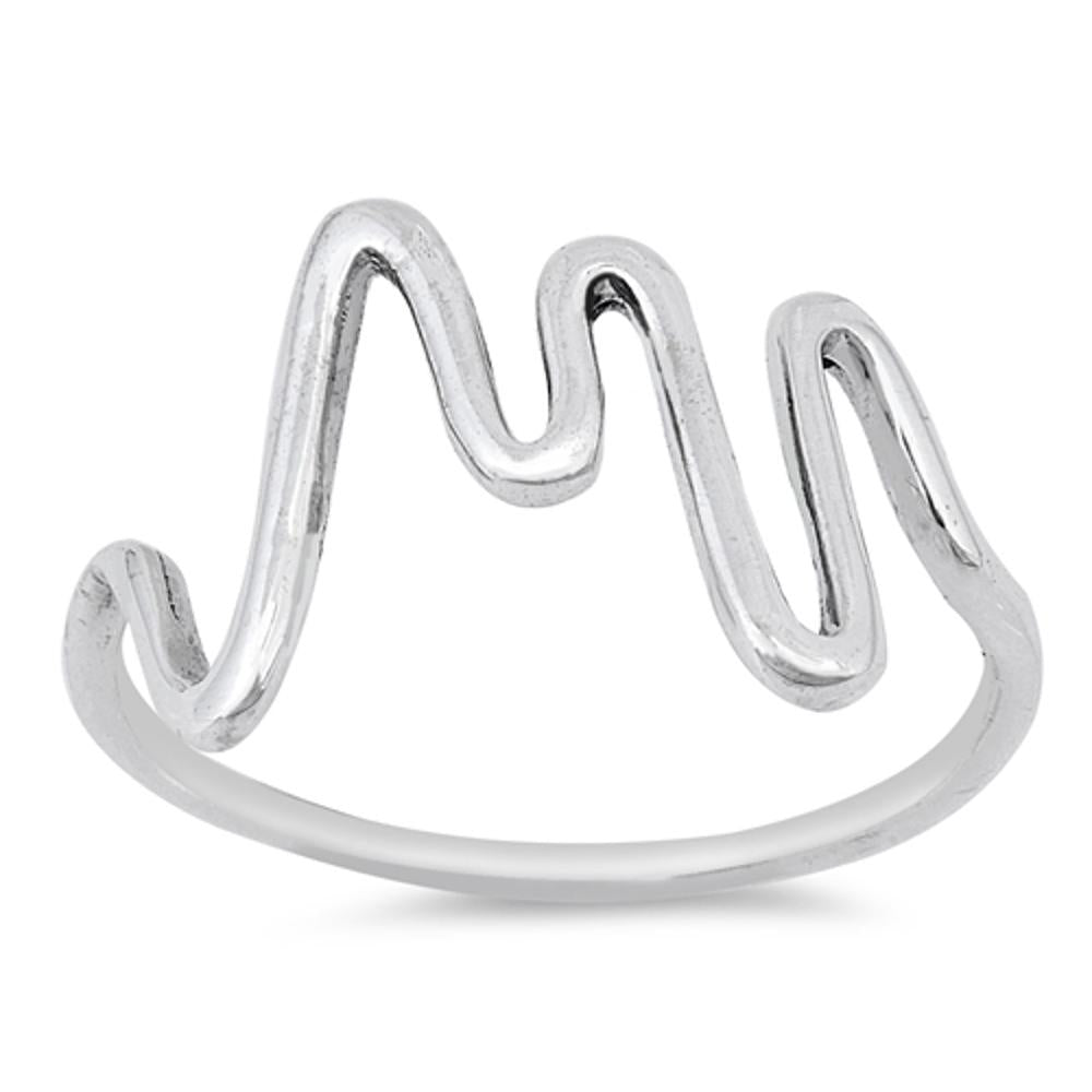 Heartbeat EGK Pulse Hope Health Ring New .925 Sterling Silver Band Sizes 4-10