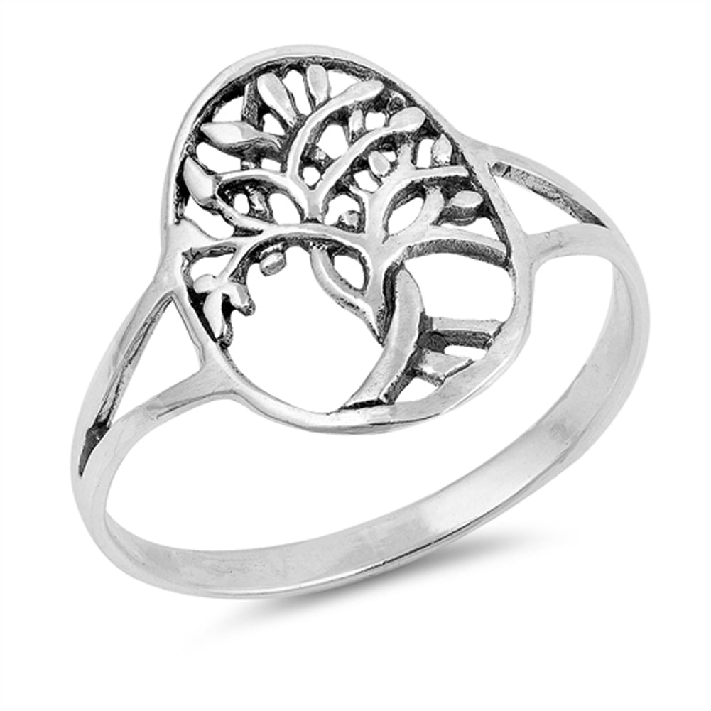 Oxidized Tree of Life Twisted Roots Ring New 925 Sterling Silver Band Sizes 5-10