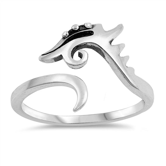 Dragon Vintage Open Knuckle Midi Ring .925 Sterling Silver Boho Band Sizes 5-10