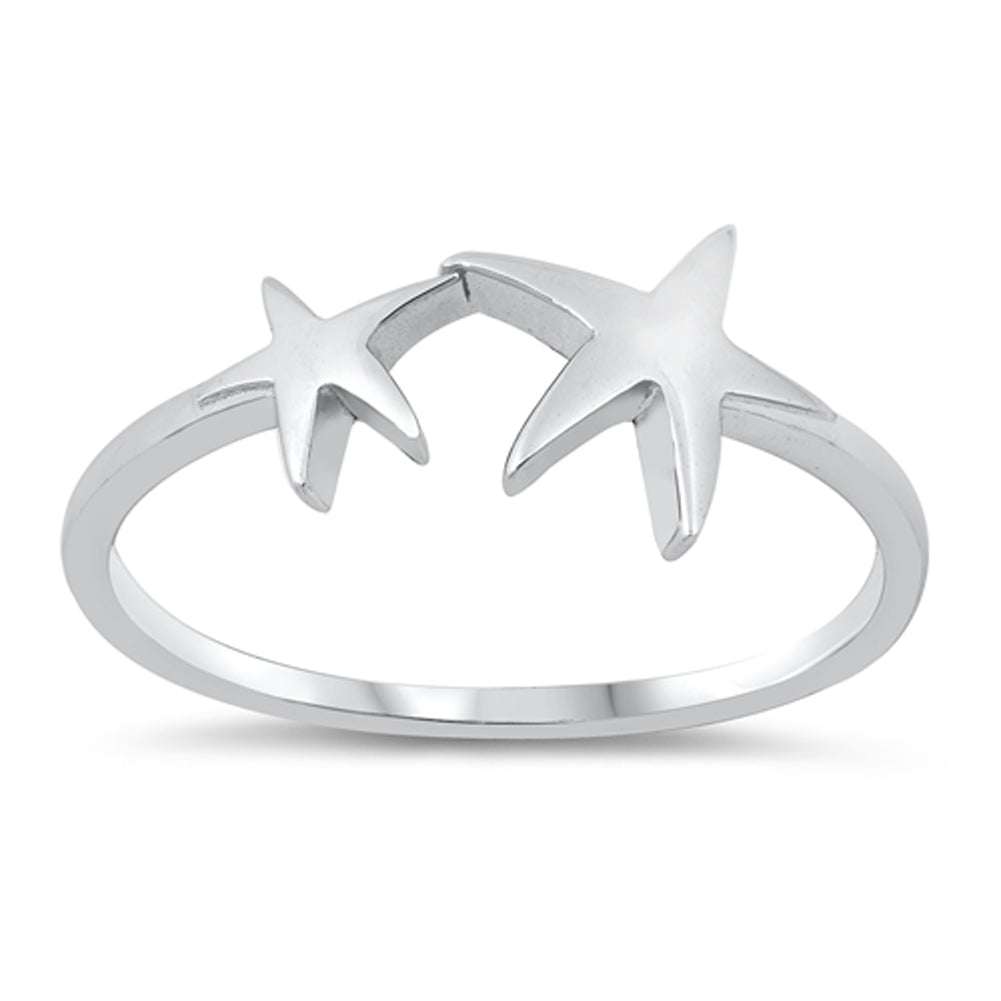 Starfish Friendship Family Star Petite Ring .925 Sterling Silver Band Sizes 4-10