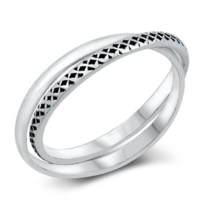 Cute Moroccan Style Imprint Ring New .925 Sterling Silver Band Sizes 5-10