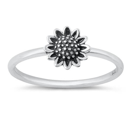 Sunflower Bali Inspired Unique Ring New .925 Sterling Silver Band Sizes 4-10