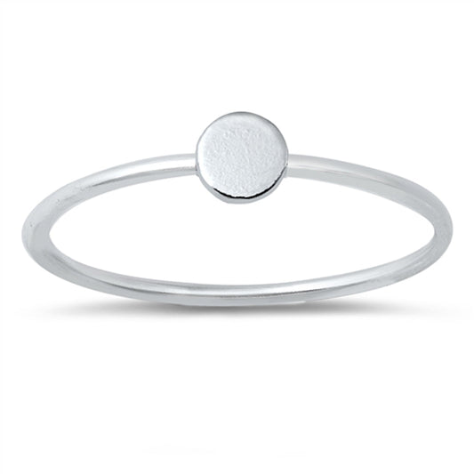 Simple Minimalist Circle New .925 Sterling Silver Band Sizes 3-10