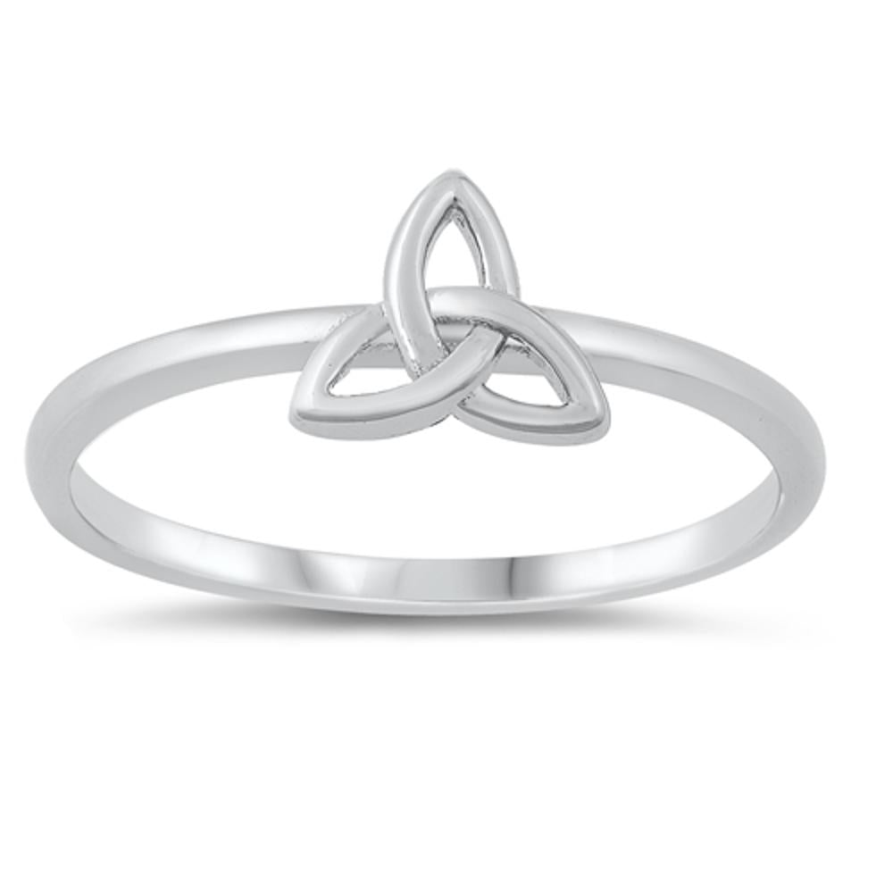 Celtic Triquetra Trinity Knot Promise Ring .925 Sterling Silver Band Sizes 4-10