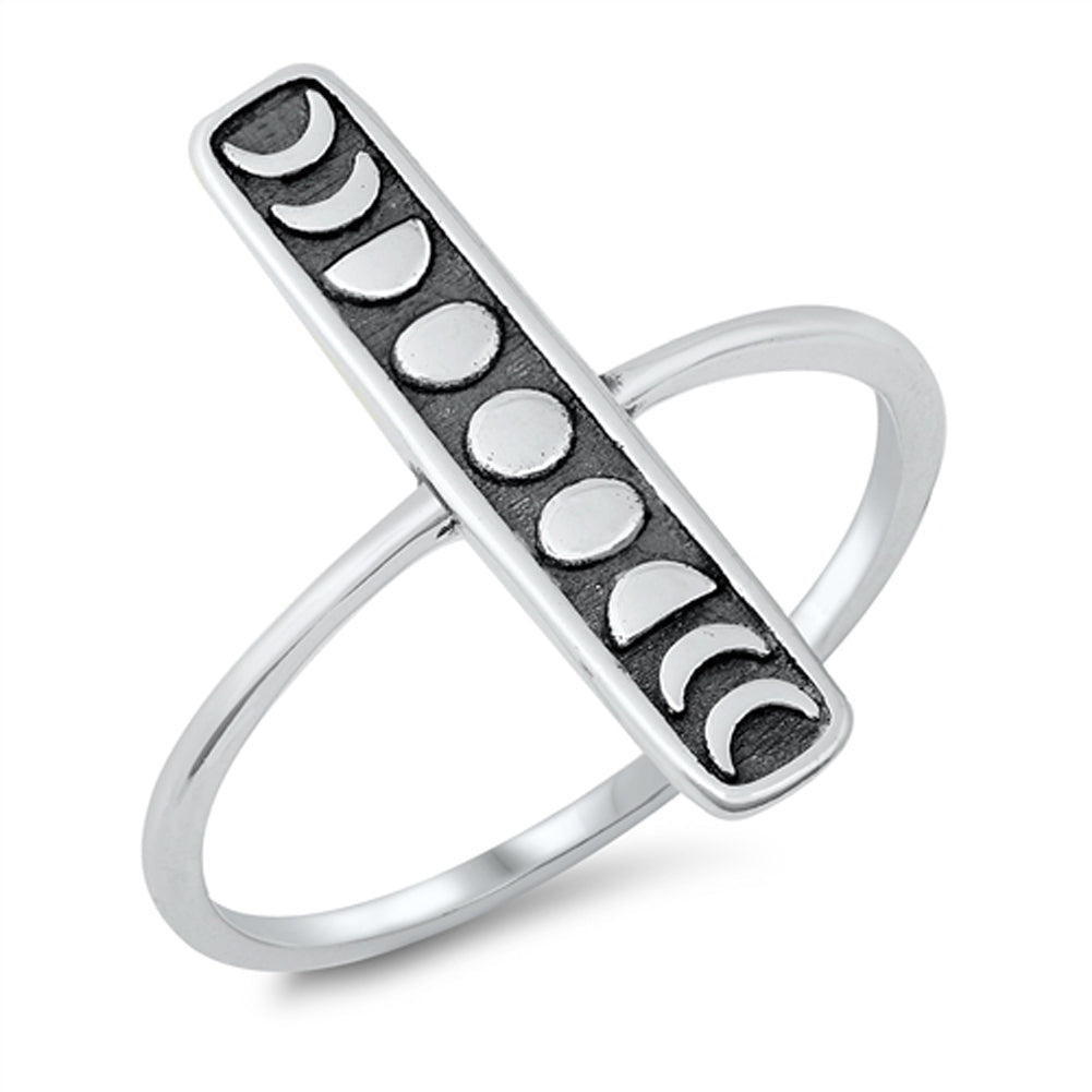 Sterling Silver Moon Phases Ring