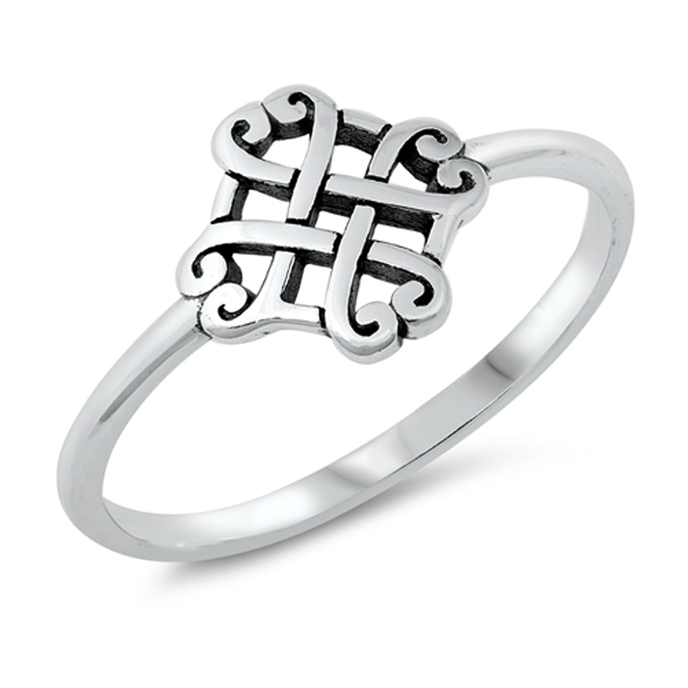 Celtic Love Knot Fashion Ring New .925 Sterling Silver Band Sizes 4-10