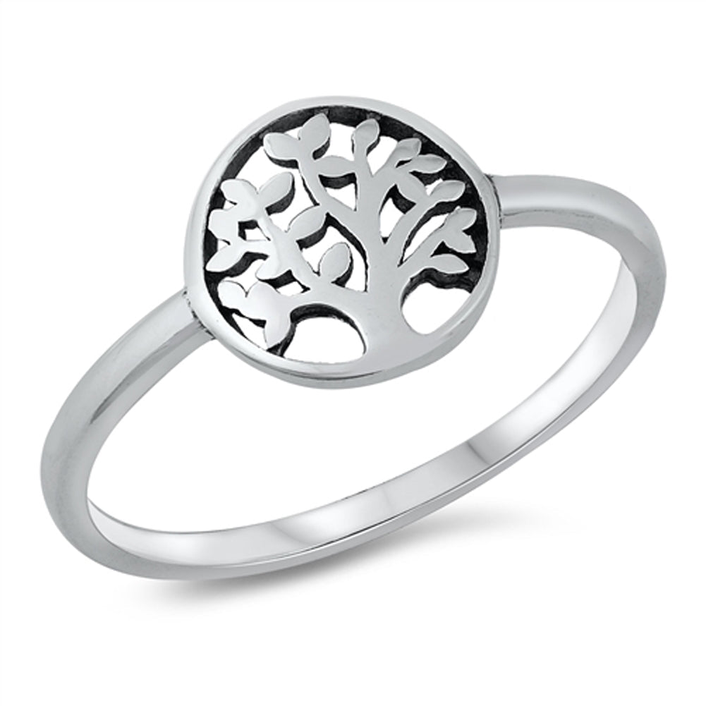 Unique Tree of Life Ring New .925 Solid Sterling Silver Band Sizes 4-10