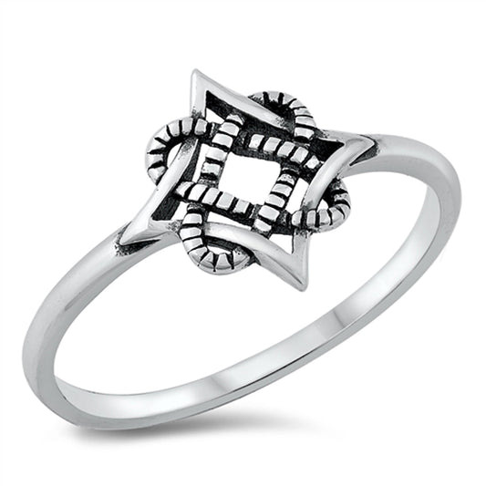 Elegant Celtic Rope Knot Ring New .925 Sterling Silver Band Sizes 4-10