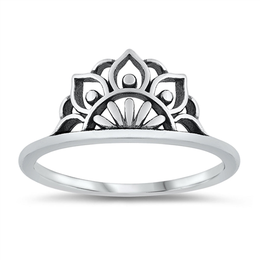 Unique Bali Style Henna Sun Ring New .925 Sterling Silver Band Sizes 4-10