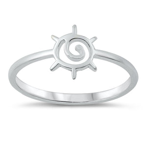 Cute Spiral Sun Shine Ring New .925 Sterling Silver Band Sizes 4-10