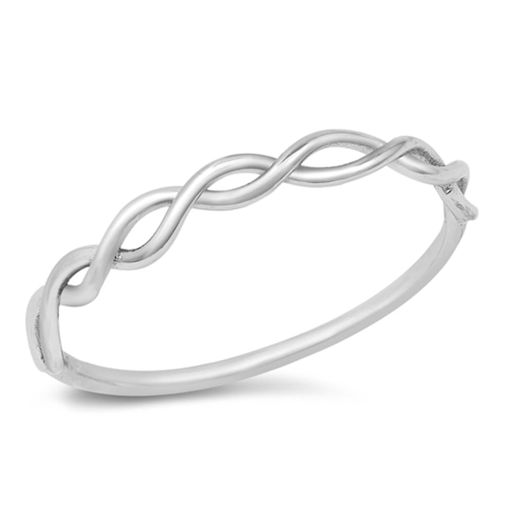 Twist Knot Promise Stacking Ring New .925 Sterling Silver Band Sizes 3-10