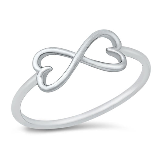 Infinity Heart Love Knot Ring New .925 Sterling Silver Band Sizes 4-10