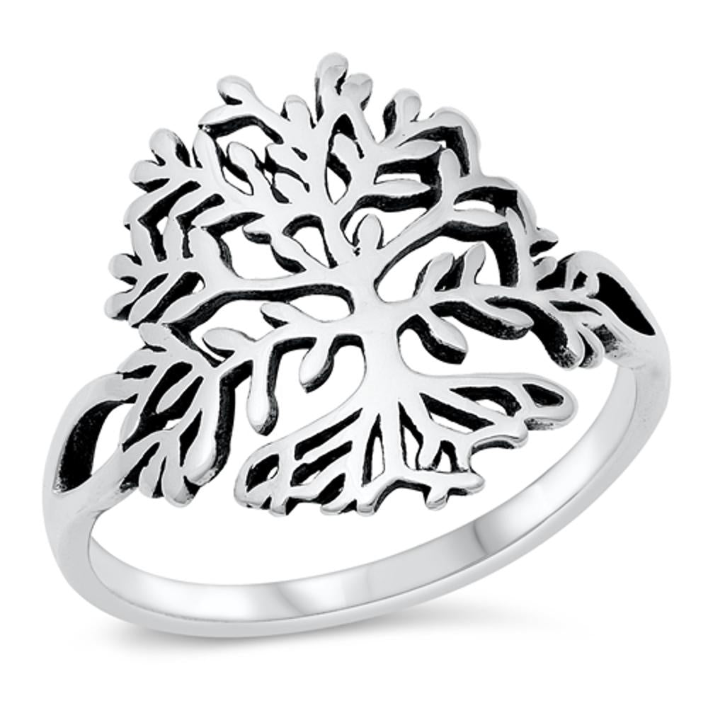 Large Tree of Life Gatekeeper Ring New .925 Sterling Silver Band Sizes 5-10