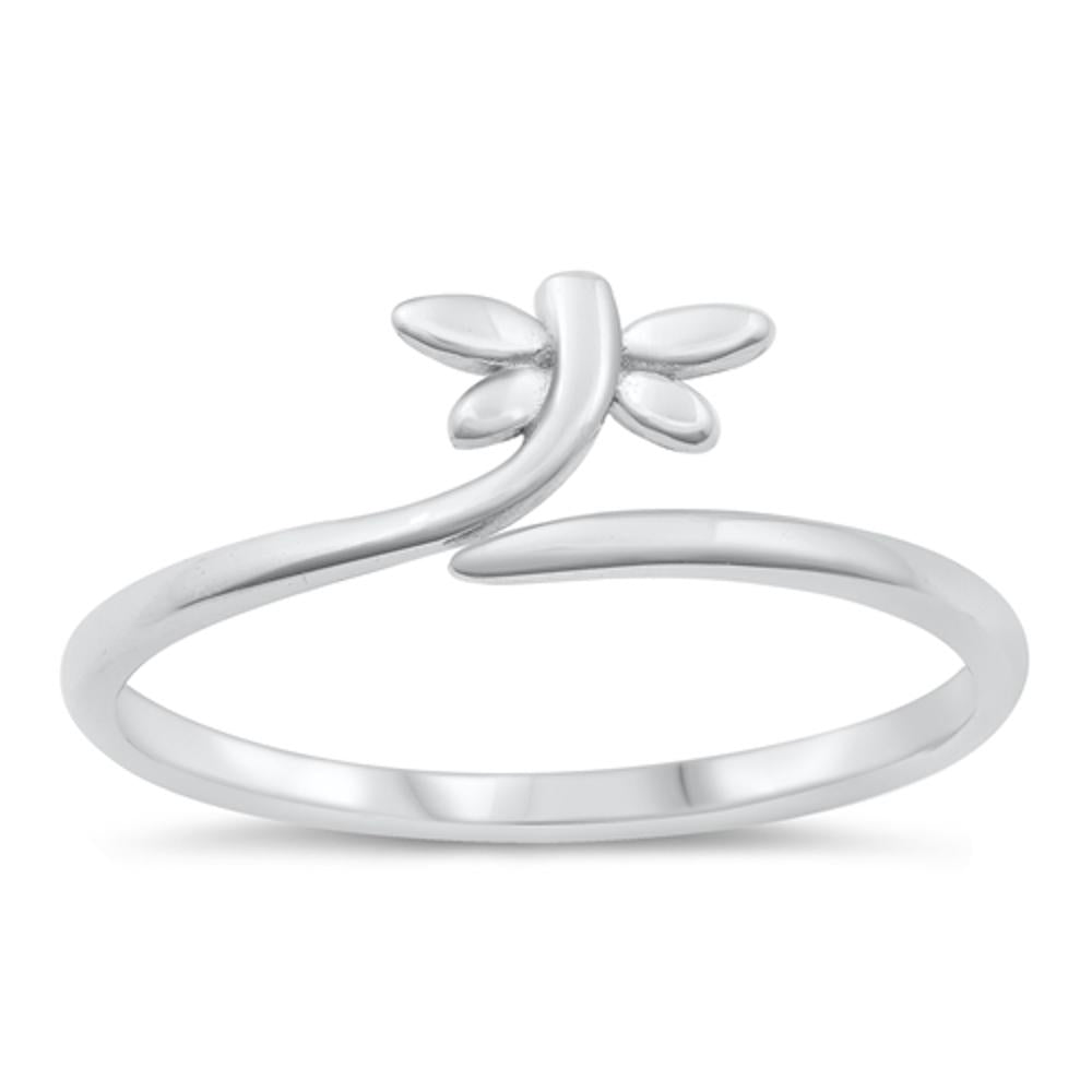 Dragonfly Maturity Happiness Cute Ring New .925 Sterling Silver Band Sizes 5-10