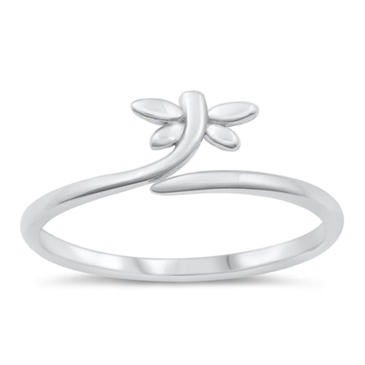 Dragonfly Maturity Happiness Cute Ring New .925 Sterling Silver Band Sizes 5-10