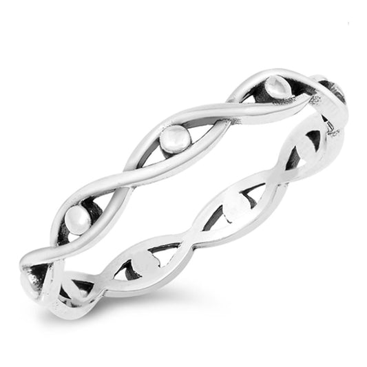 Eternity Eye Stacking Wholesale Ring New .925 Sterling Silver Band Sizes 4-10