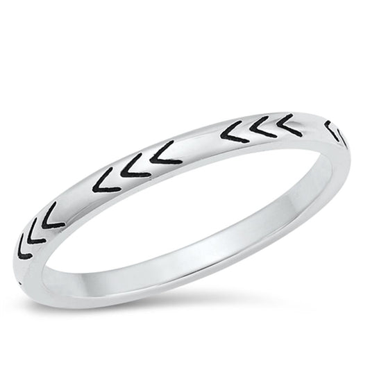 Arrow Protection Moving Forward Cute Ring .925 Sterling Silver Band Sizes 4-10