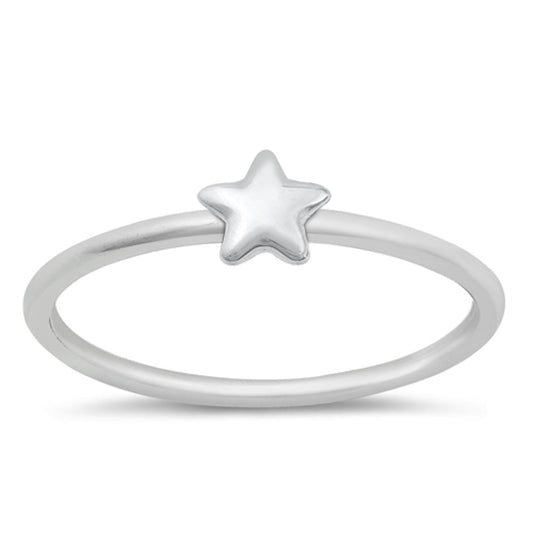 Simple Star Divine Guidance Cute Ring New .925 Sterling Silver Band Sizes 4-10