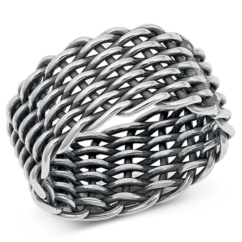 Sterling Silver Weave Band