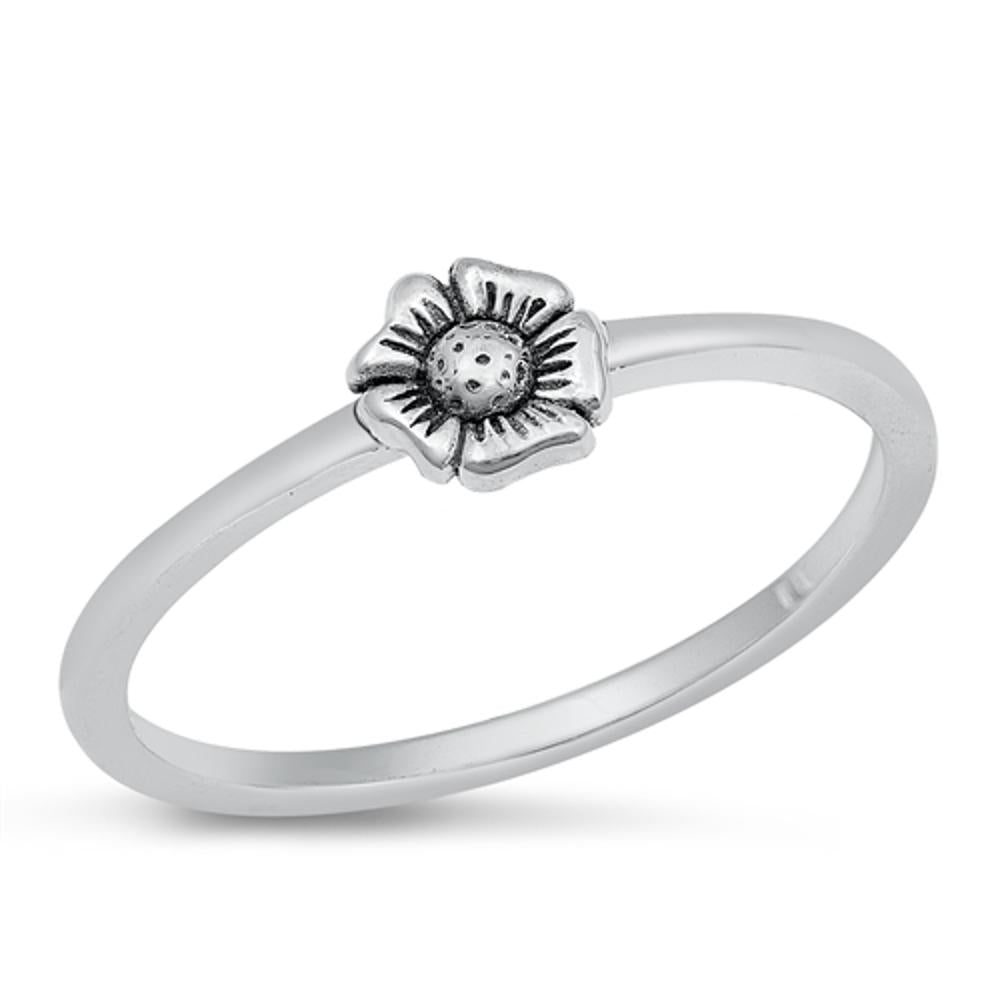 Sterling Silver Flower Ring