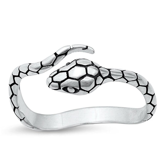 Open Adjustable Snake Wholesale Ring New .925 Sterling Silver Band Sizes 4-10