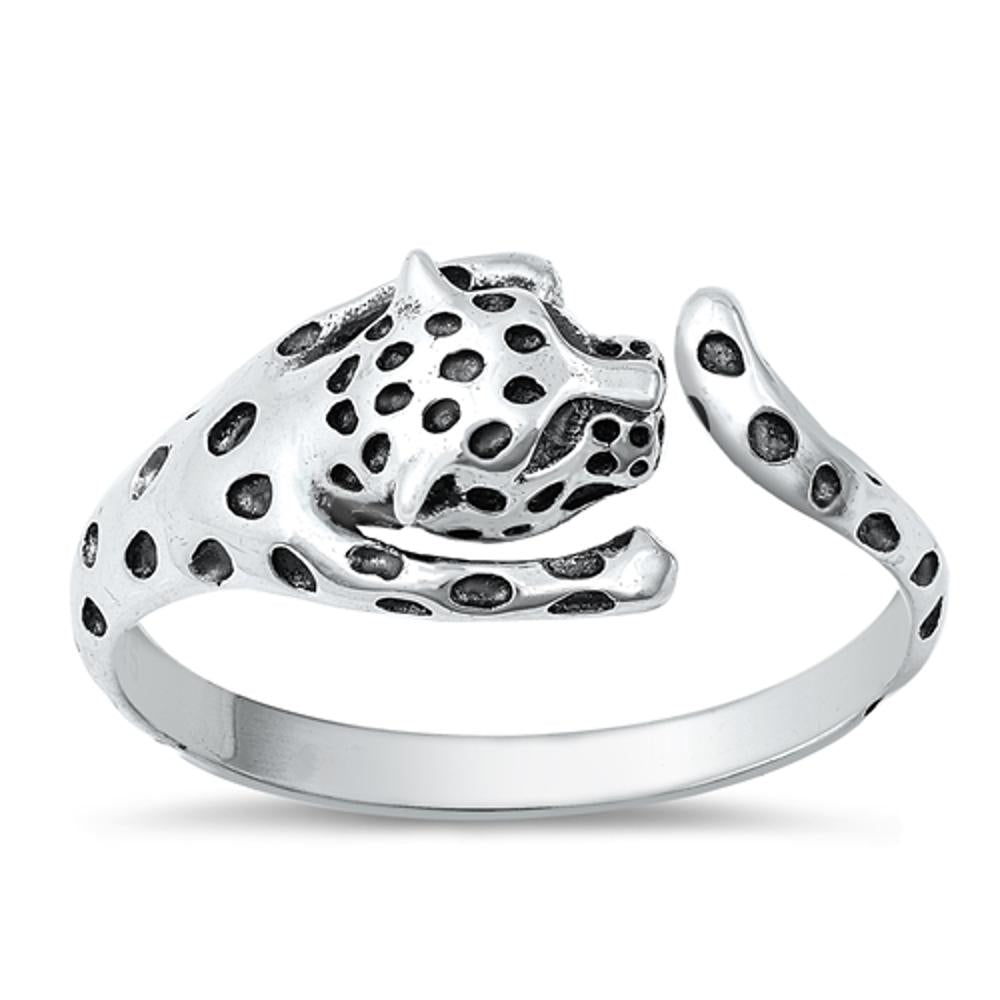 Sterling Silver Leopard Ring