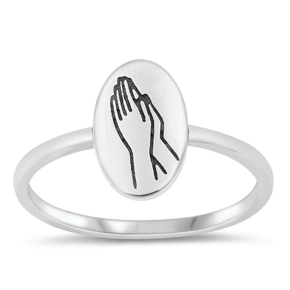 Sterling Silver Praying Hands Ring