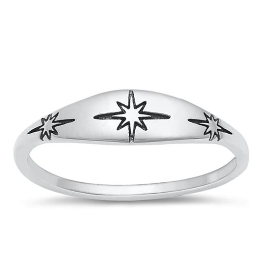 Sterling Silver North Star Ring