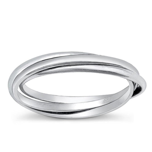 Sterling Silver Triple Rolling Ring