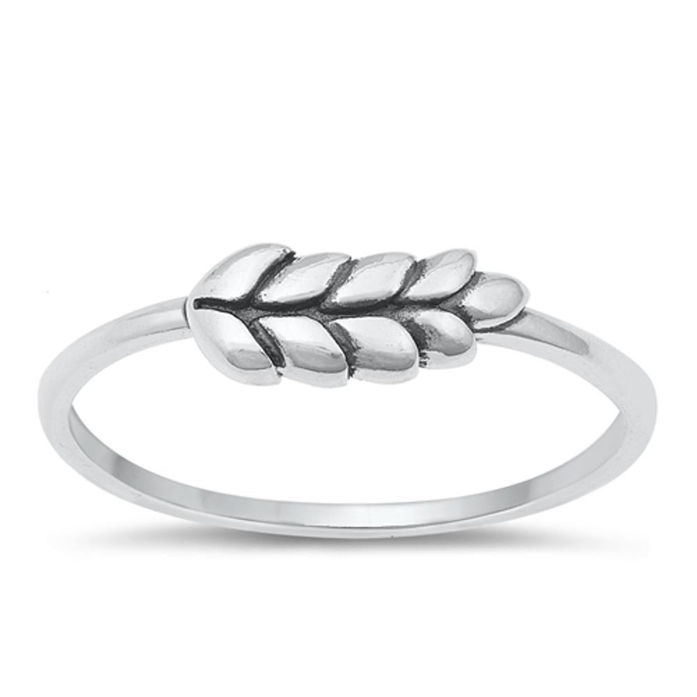 Sterling Silver Olive Branch Peace Ring