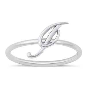 Sterling Silver "I" Initial Ring