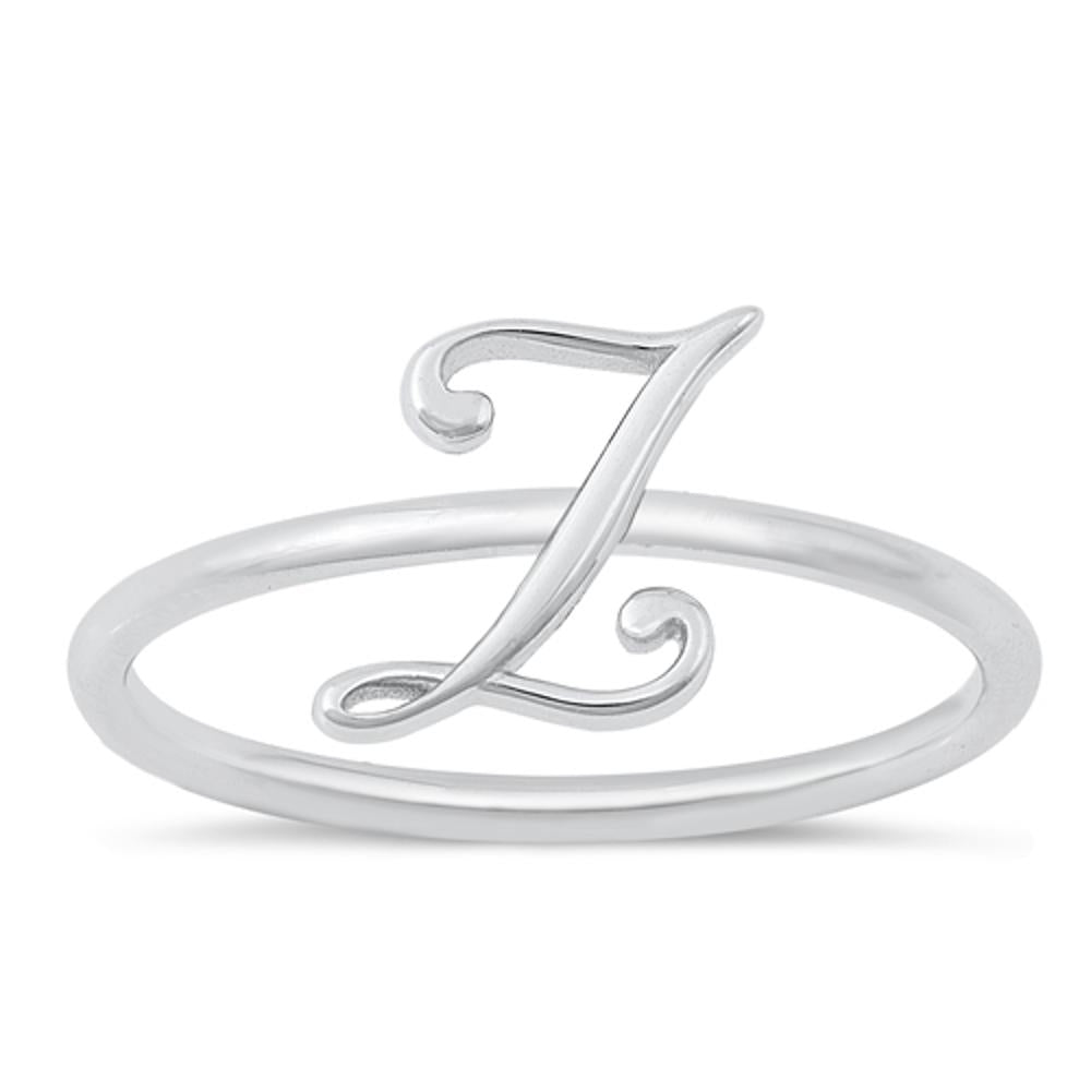 Sterling Silver "Z" Initial Ring