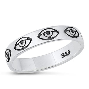 Sterling Silver Eternity Eye Ring