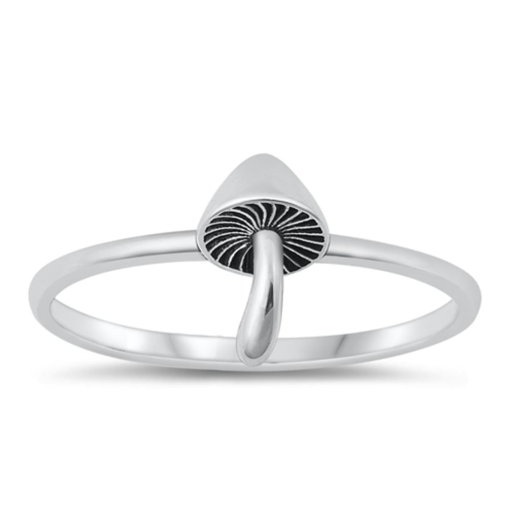 Sterling Silver Toadstool Mushroom Ring