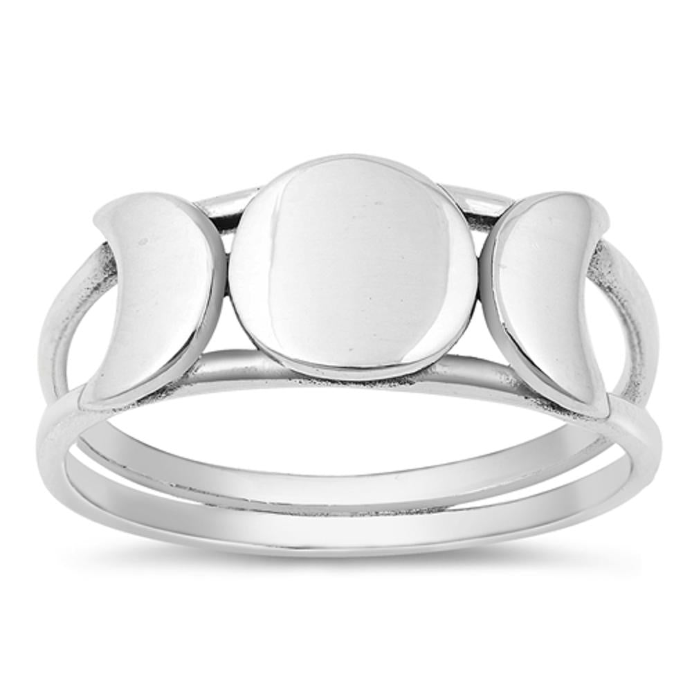 Sterling Silver Moon Phases Ring