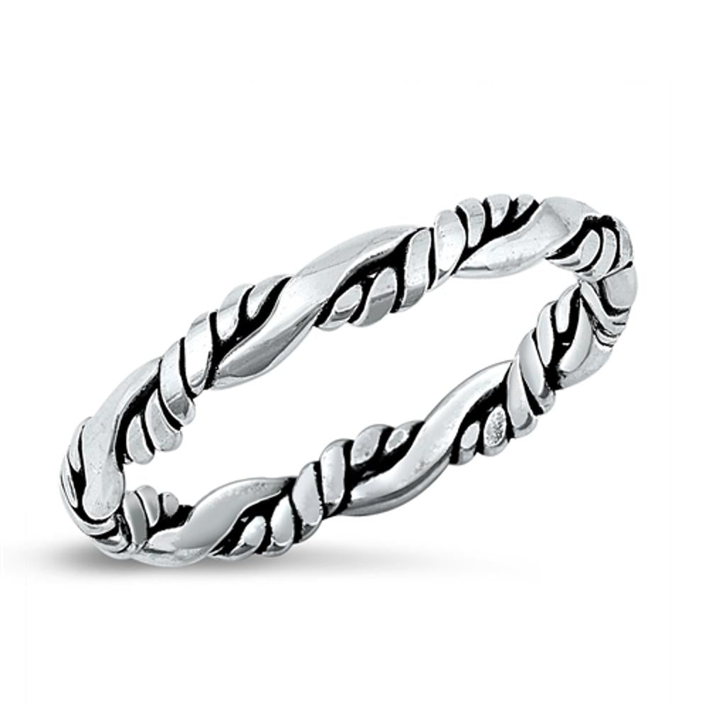 Sterling Silver Rope Twist Ring