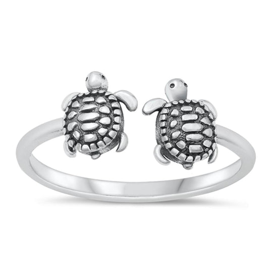 Sterling Silver Turtles Ring