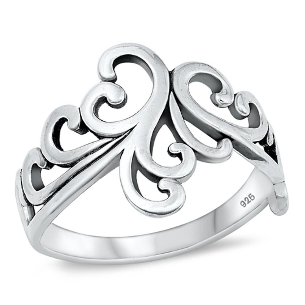 Sterling Silver Vines Ring