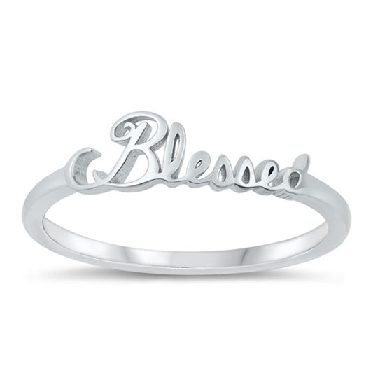 Sterling Silver "Blessed" Ring