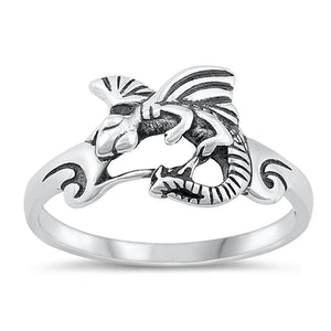 Sterling Silver Dragon Ring