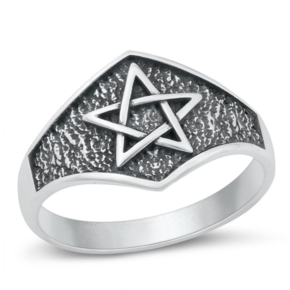 Sterling Silver Pentagram Ring