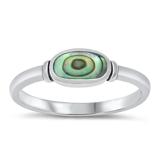 Abalone Beautiful Bali Fashion Ring New .925 Sterling Silver Band Sizes 4-10