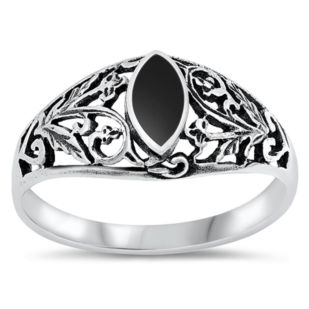 Sterling Silver Black Onyx Ring